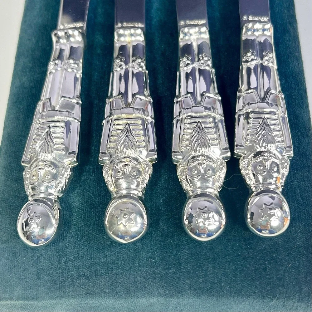 Silver Treasures Godinger Toy Soldier Knife Set of 4 Cheese Butter Spread‎ XMAS